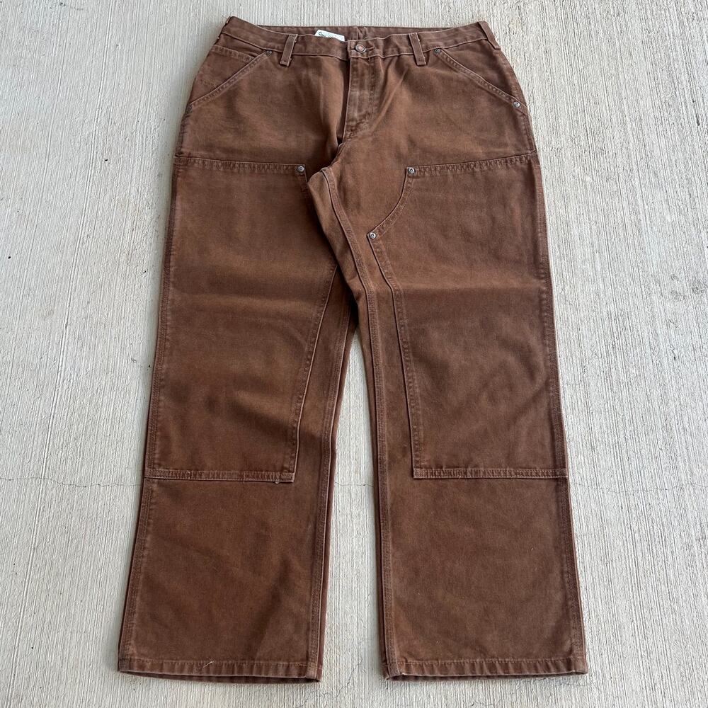 Carhartt WOMENS WB136 BRN brown double knee work wear carpenter pants